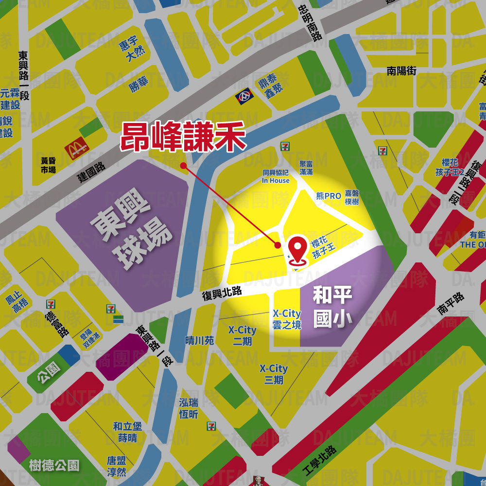 昂峰謙禾-位置圖