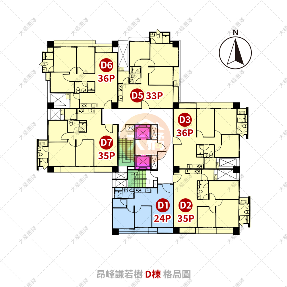 昂峰謙若樹-D棟格局圖
