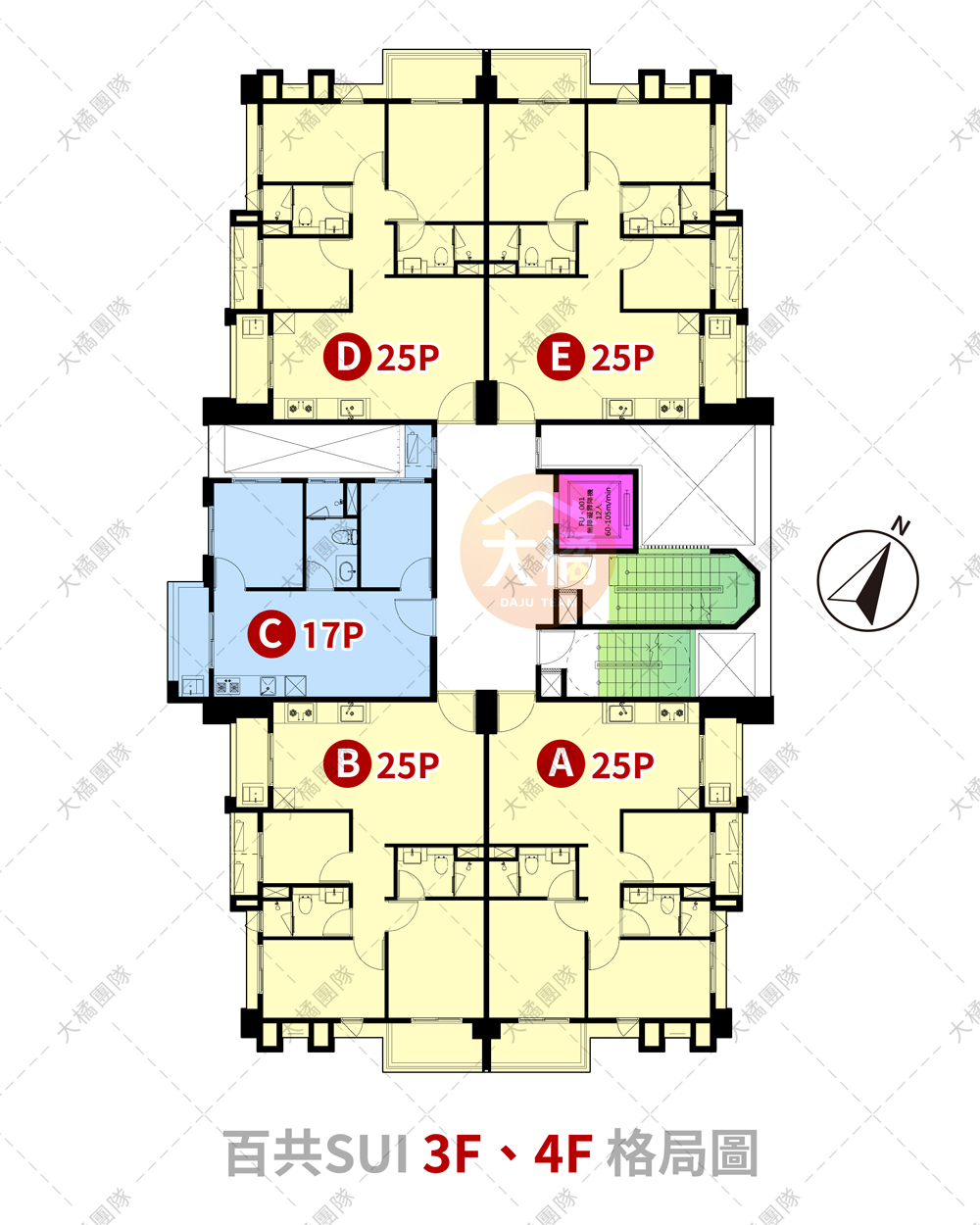 百共SUI-3F、4F格局圖