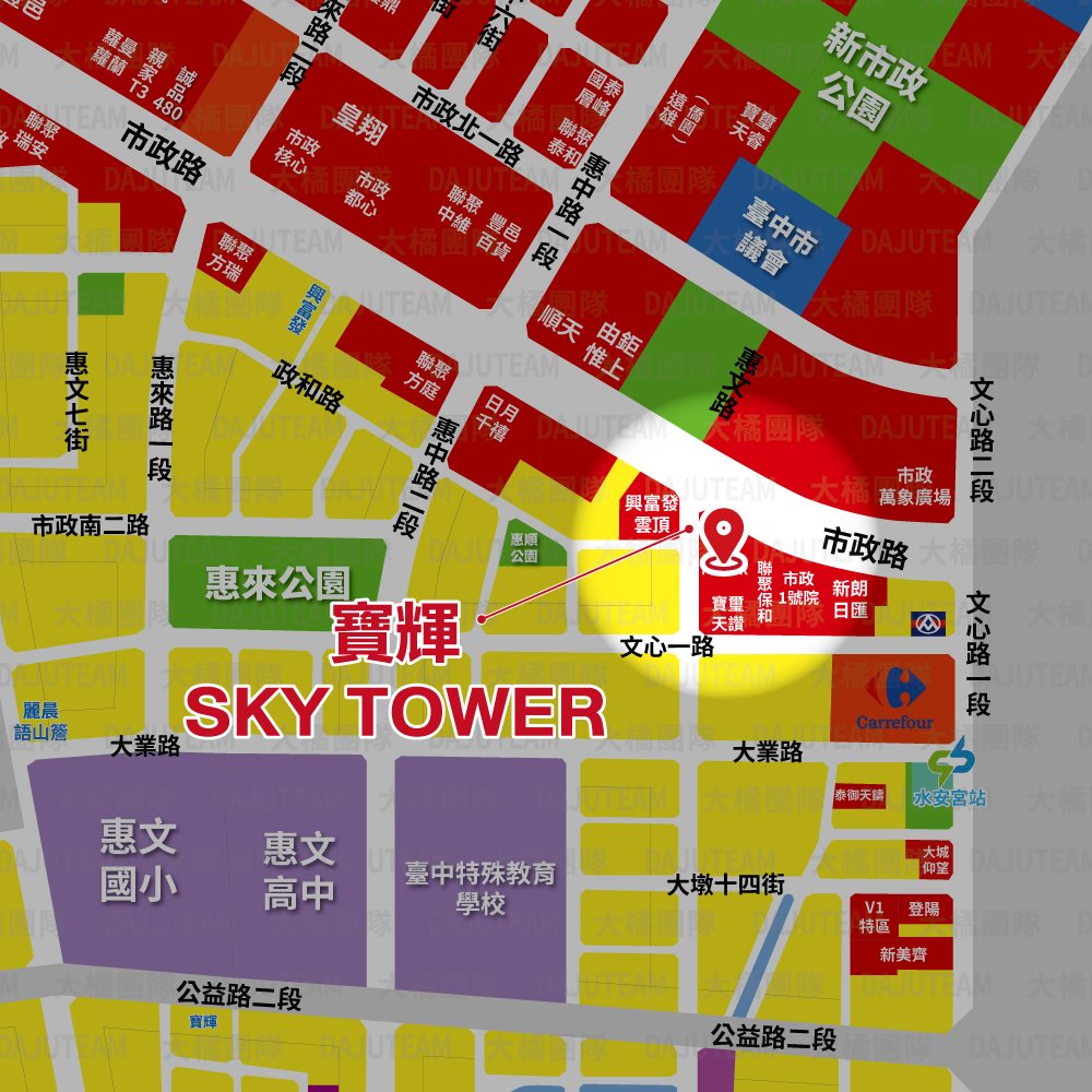 寶輝 SKY TOWER-位置圖