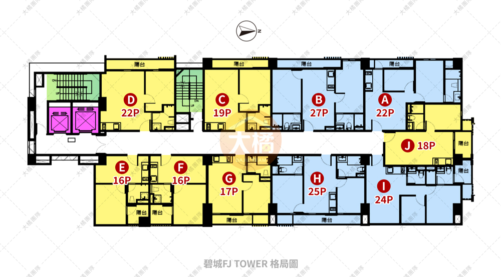 碧城FJ TOWER-格局圖