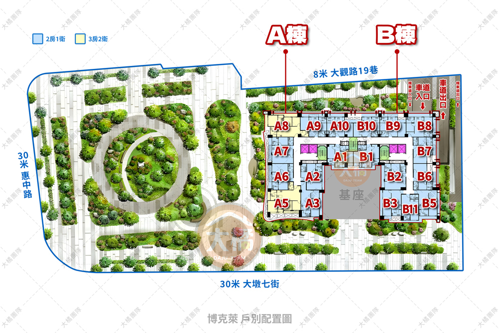 博克萊-戶別配置圖