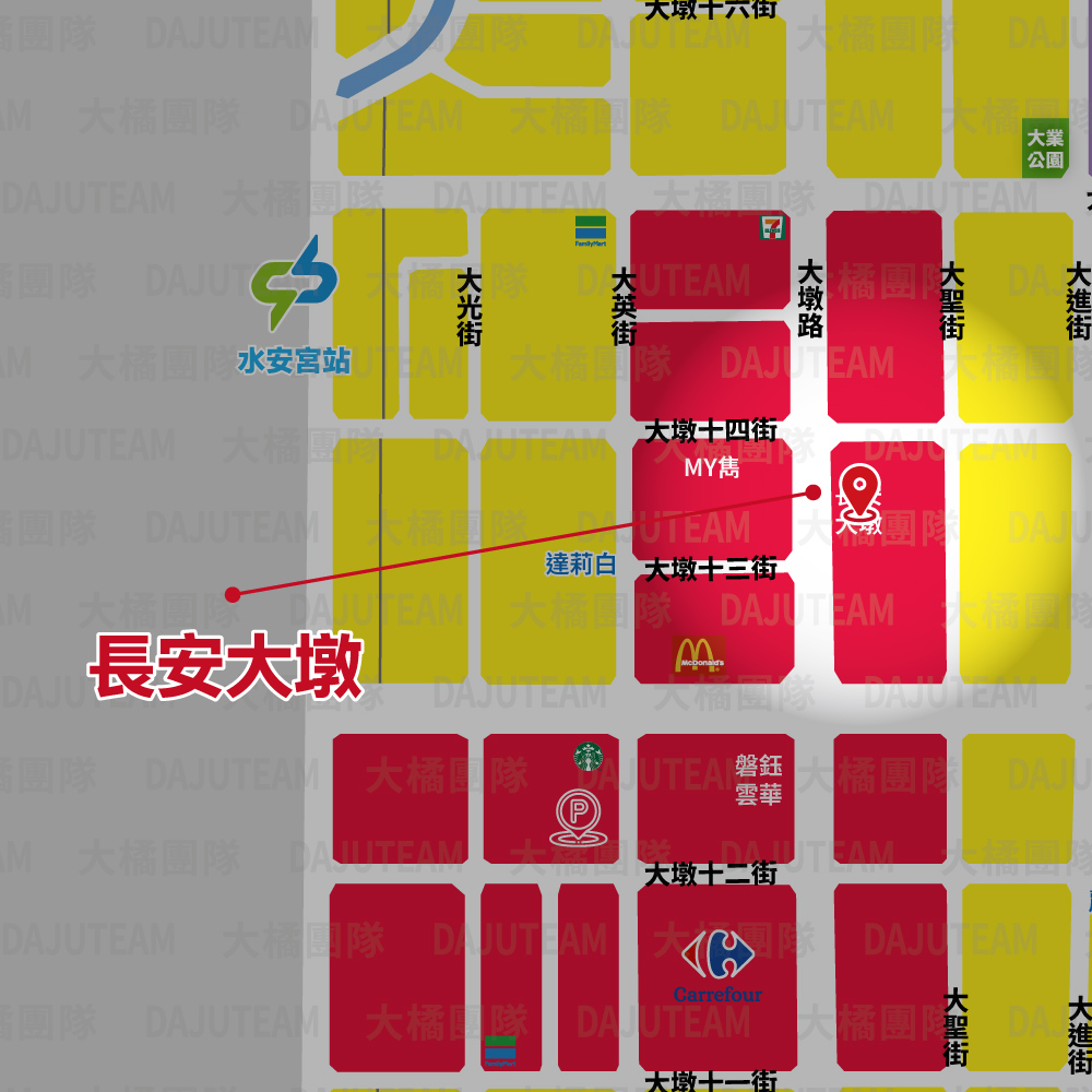 長安大墩-位置圖
