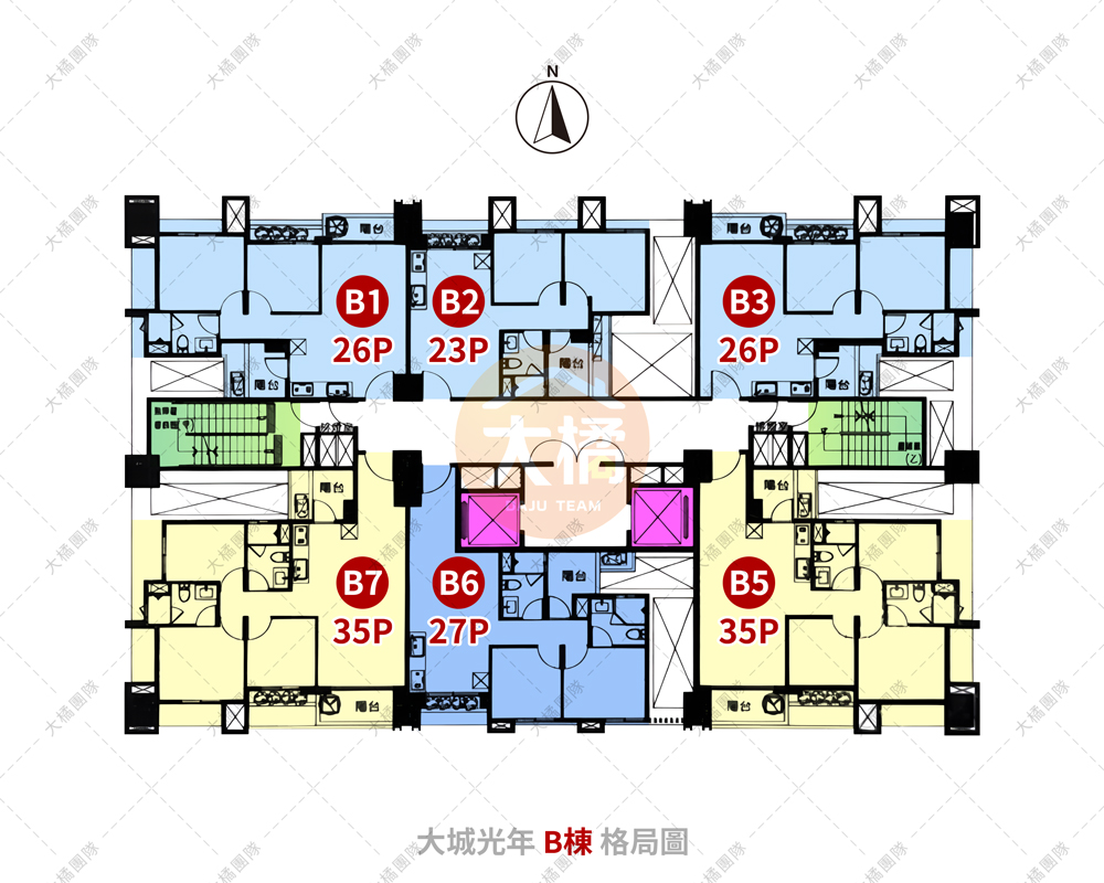 大城光年-B棟格局圖