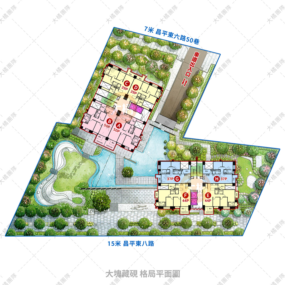 大塊藏硯-格局平面圖