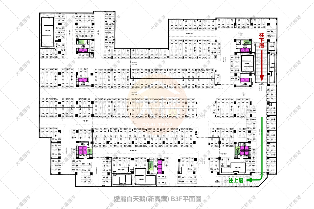 達麗白天鵝新高鐵-停車場配置B3F