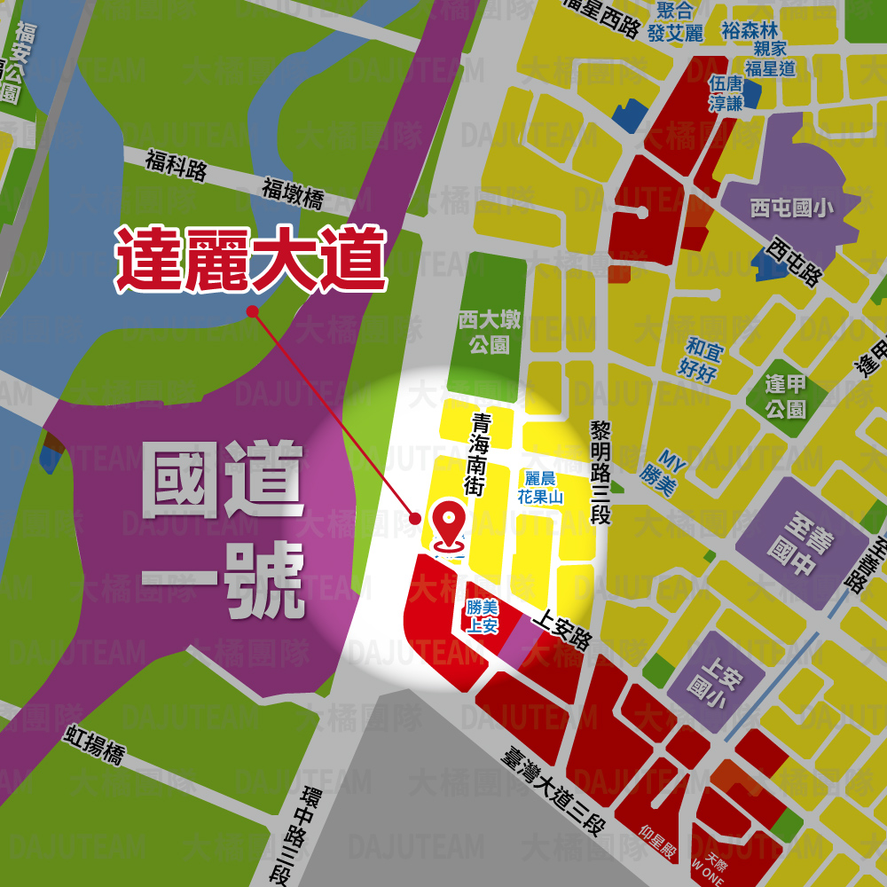 達麗大道-位置圖