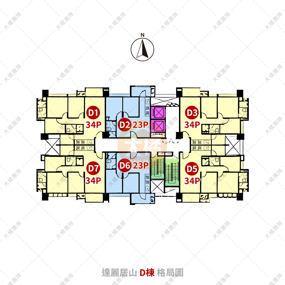 達麗居山-D棟格局圖
