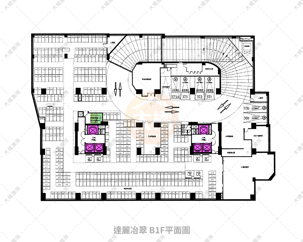 達麗冶翠-停車場配置B1F