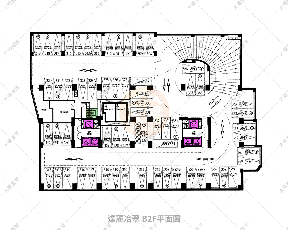 達麗冶翠-停車場配置B2F