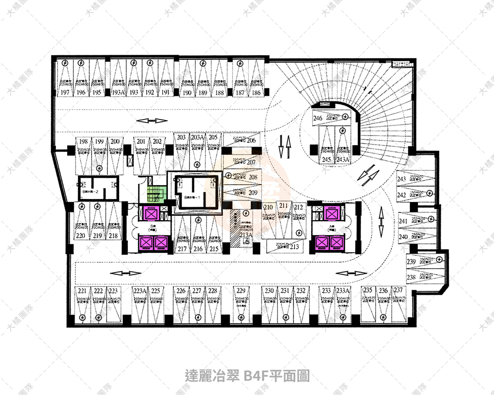 達麗冶翠-停車場配置B4F