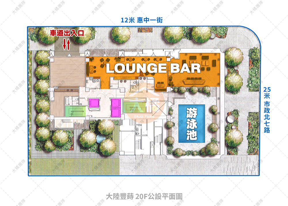 大陸豐蒔-頂樓公設平面圖