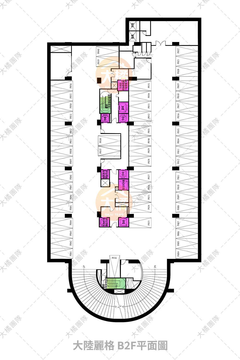 大陸麗格-B2F平面配置圖