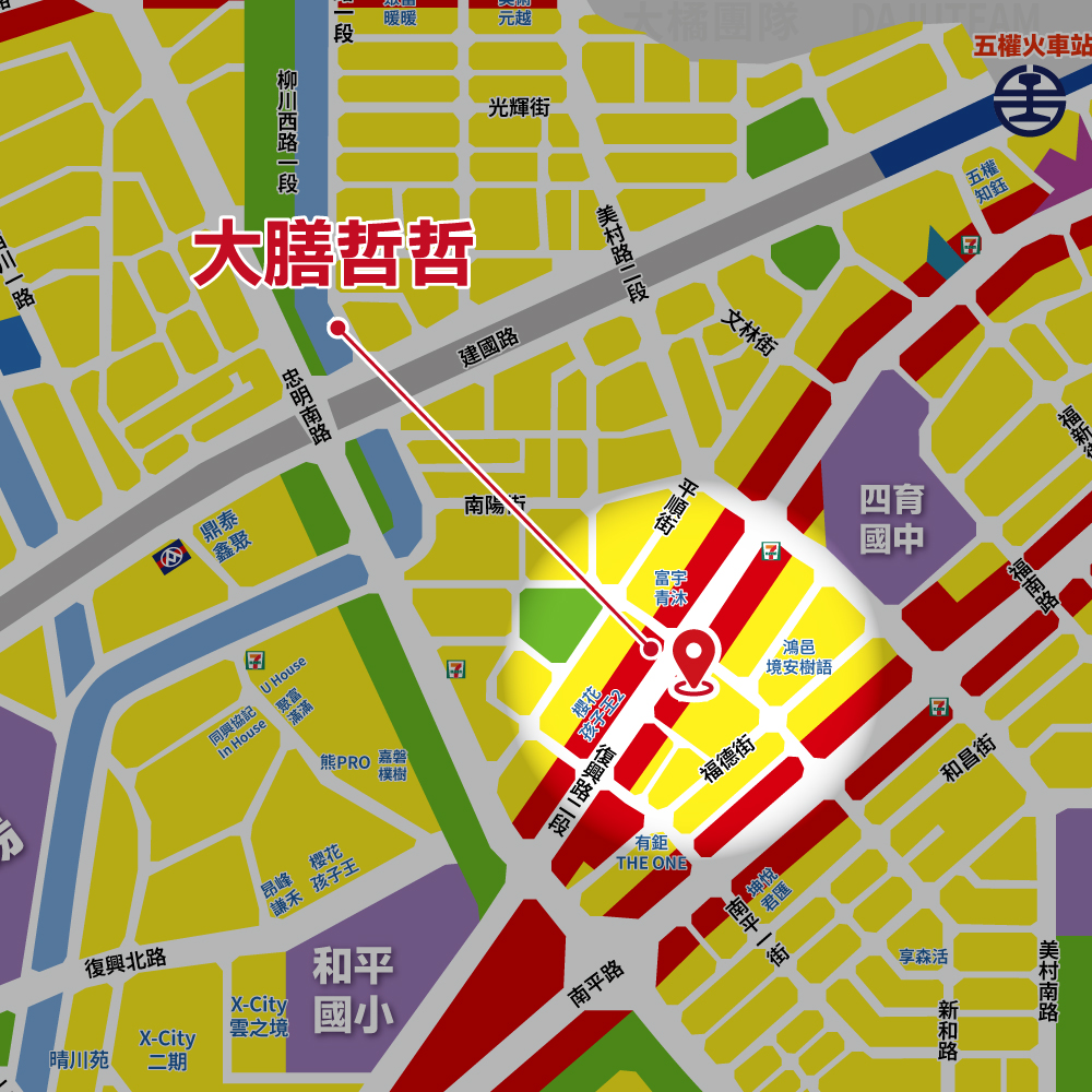 大膳哲哲-位置圖