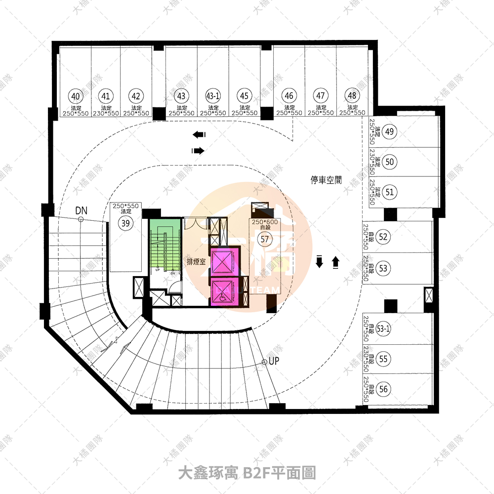 大鑫琢寓-B2F平面配置圖