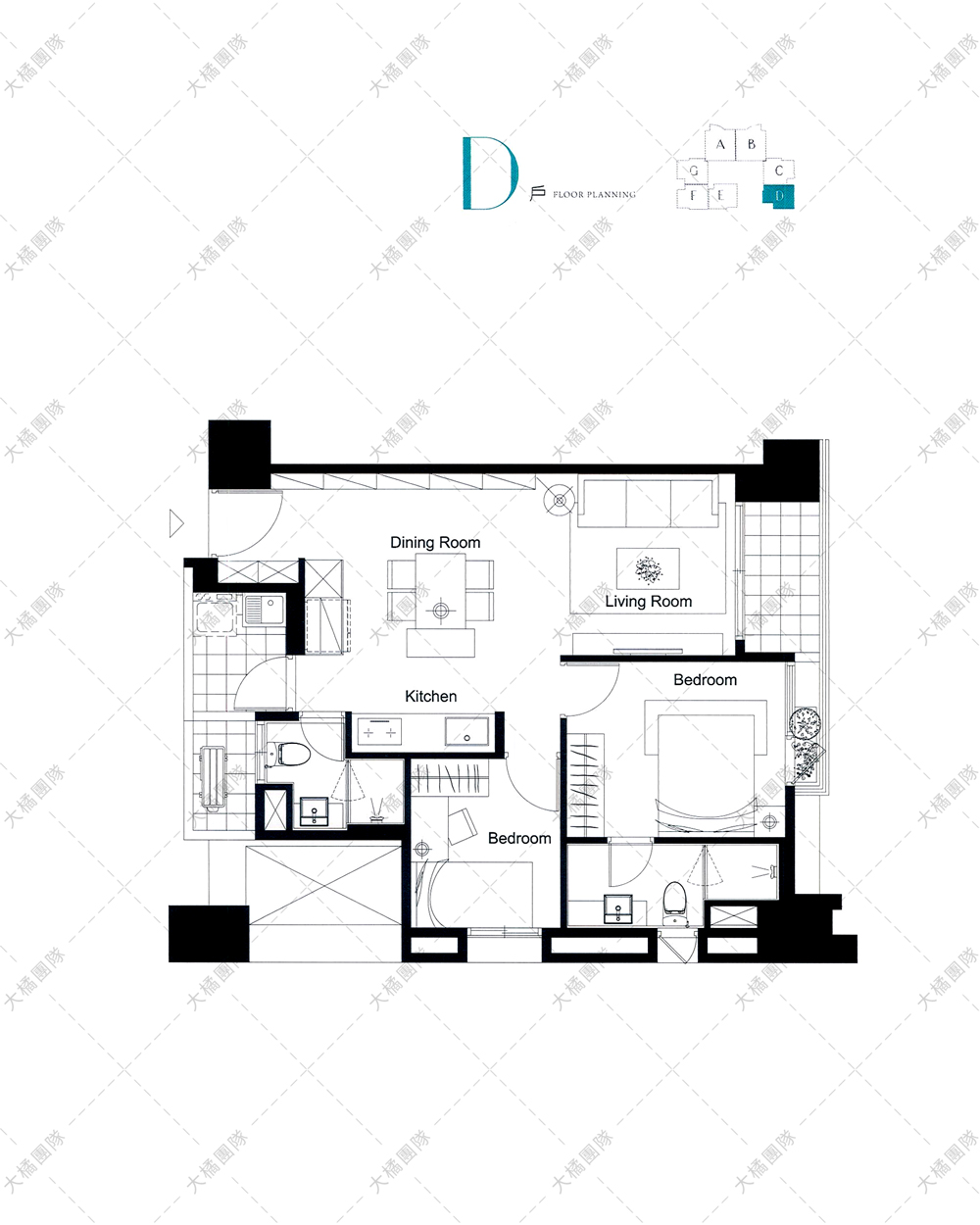 大毅MEHO-D戶 家具配置圖