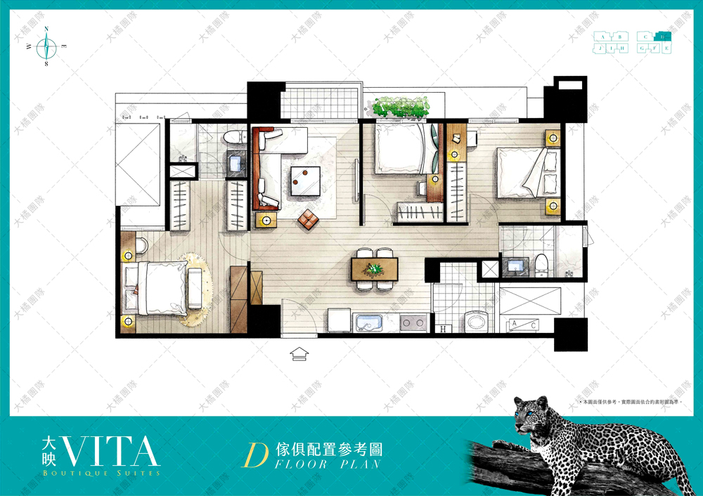 大映VITA-D戶 家具配置圖