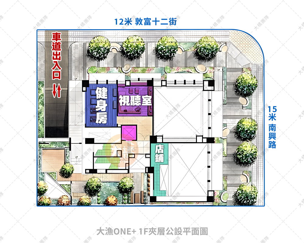 大漁ONE+-1F夾層公設平面圖