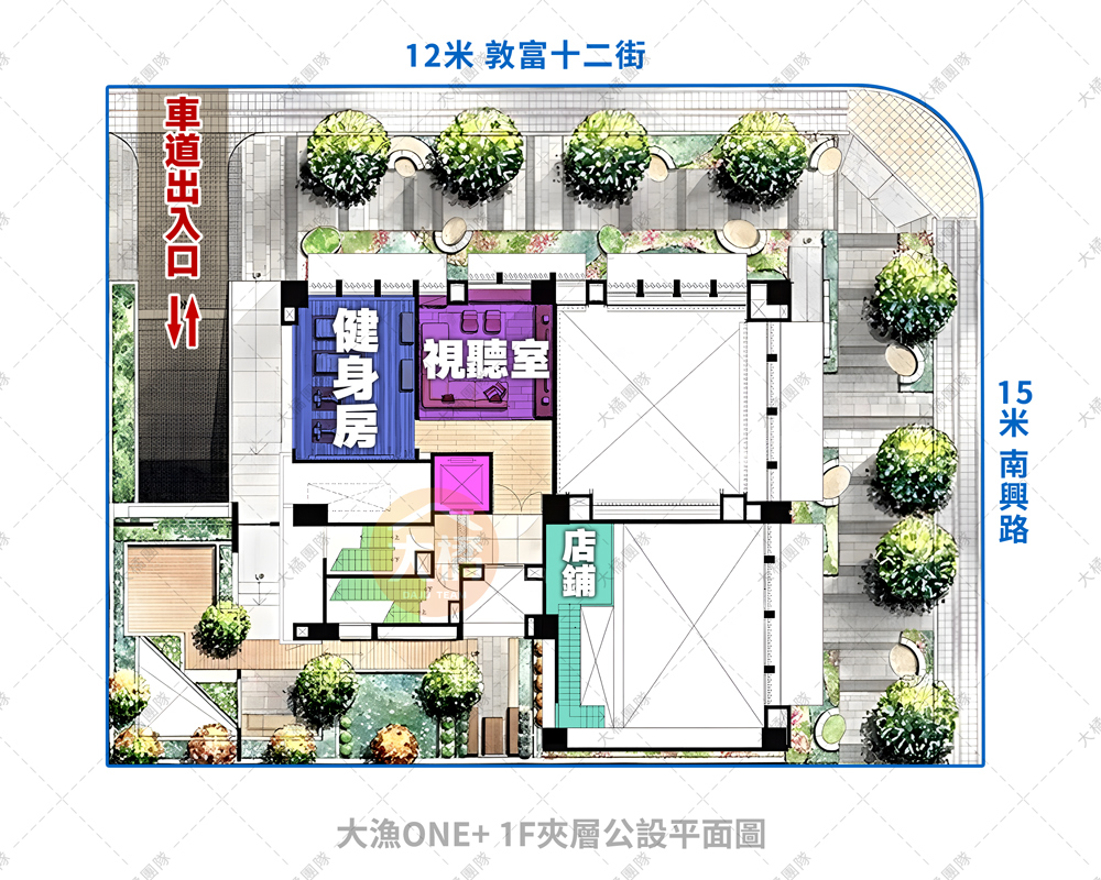 大漁ONE+-1F夾層公設平面圖