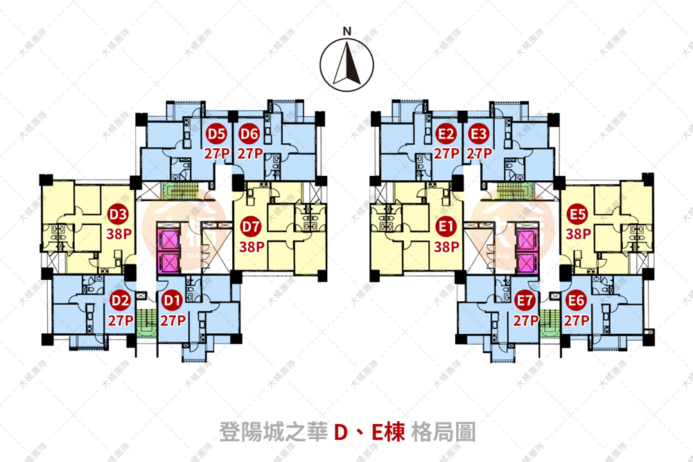 登陽城之華-D、E棟格局圖