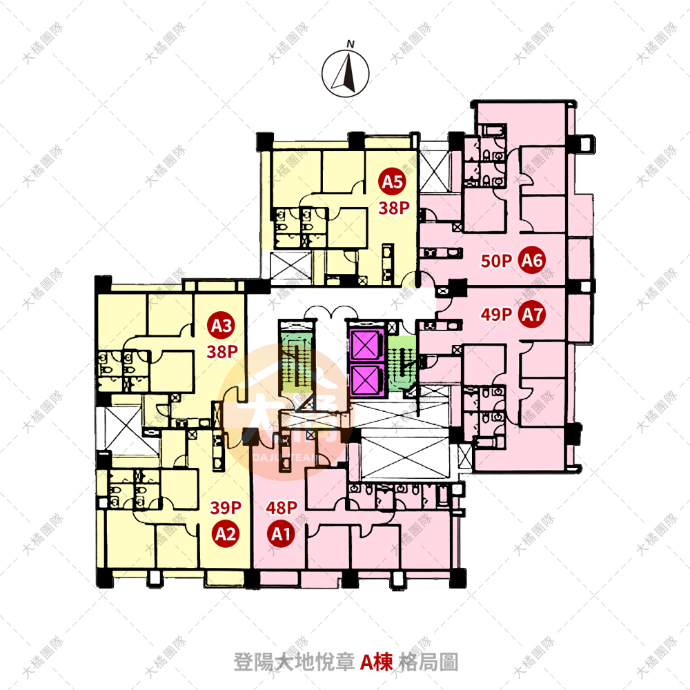 登陽大地悅章-A棟格局圖