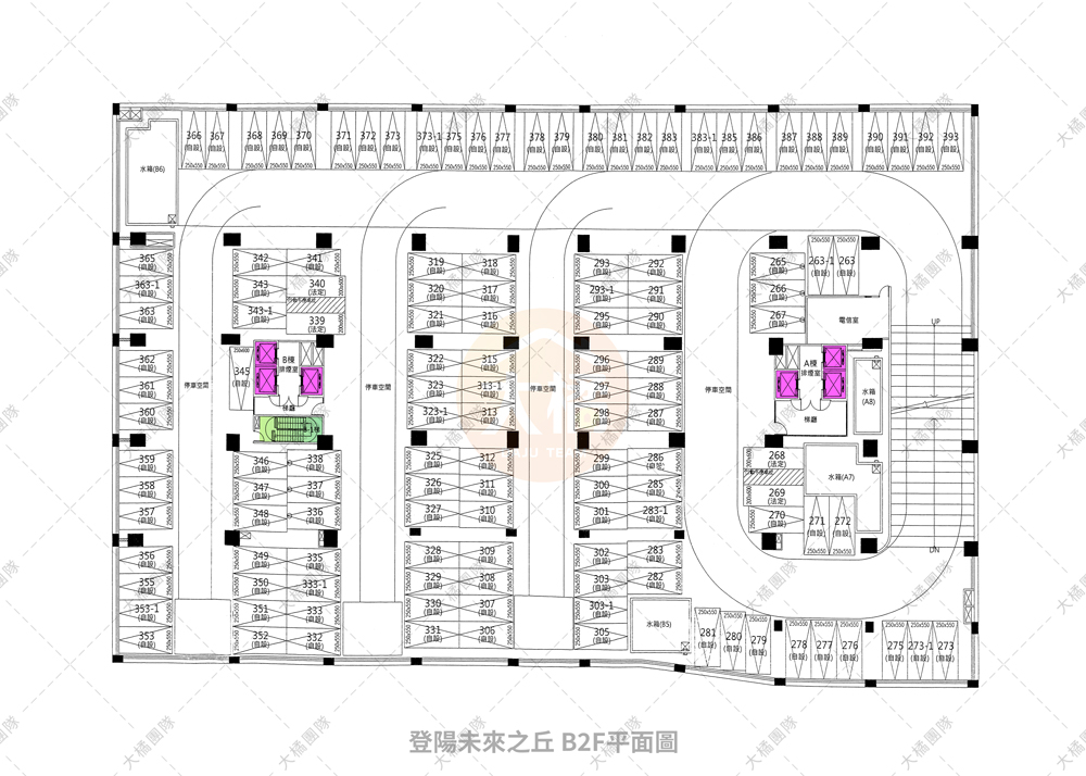 登陽未來之丘-停車場配置B2F