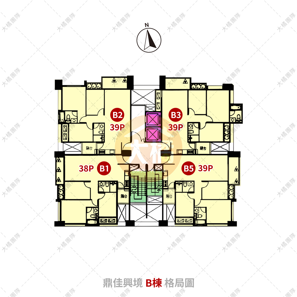 鼎佳興境-B棟格局圖
