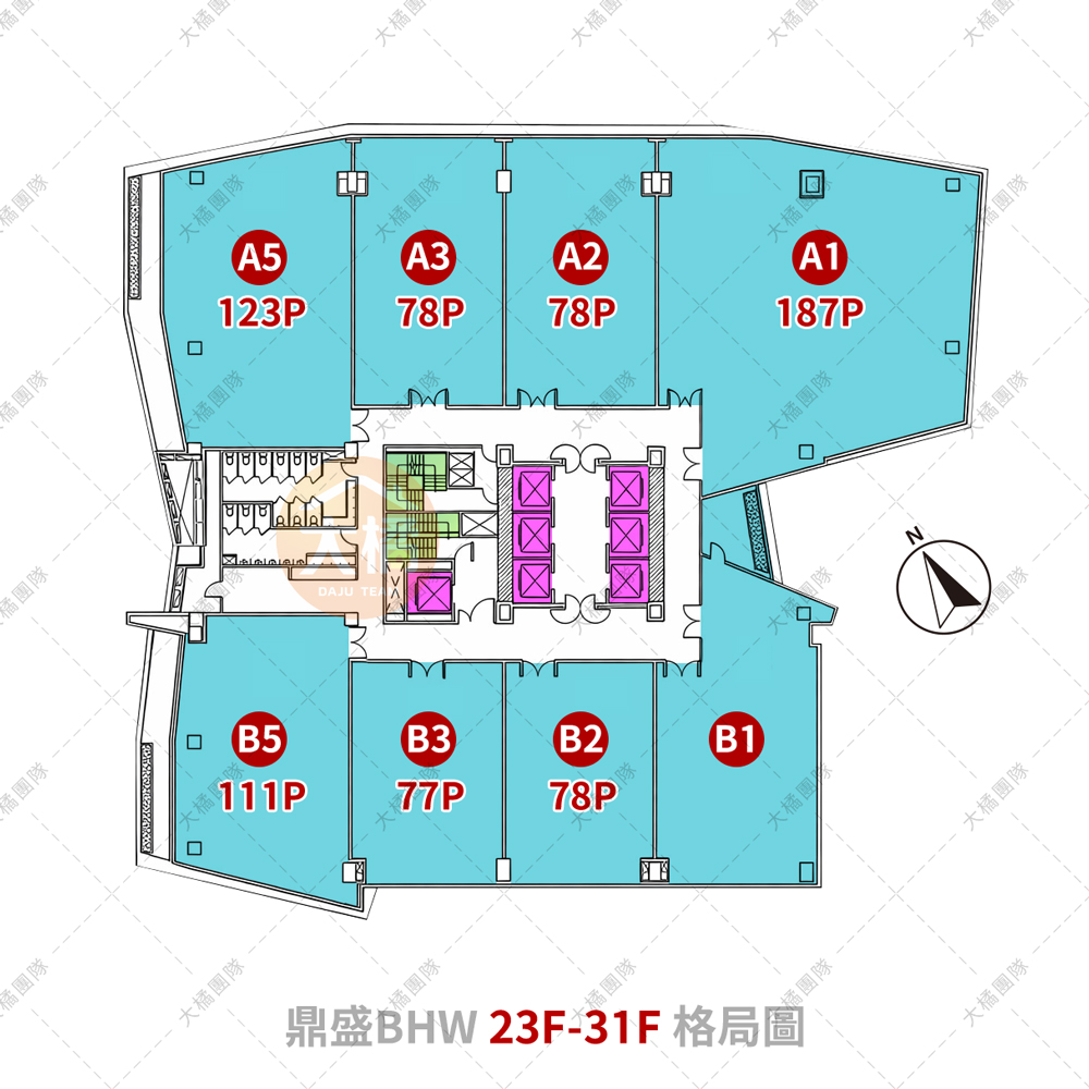 鼎盛BHW-23F-31F格局圖