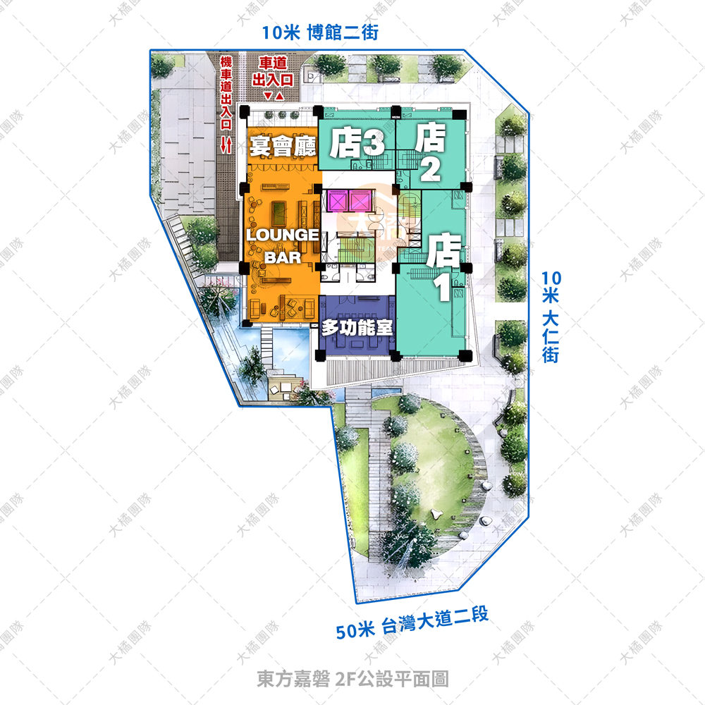 東方嘉磐-2F公設平面圖