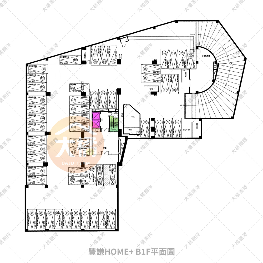 豐謙HOME+-B1F平面配置圖