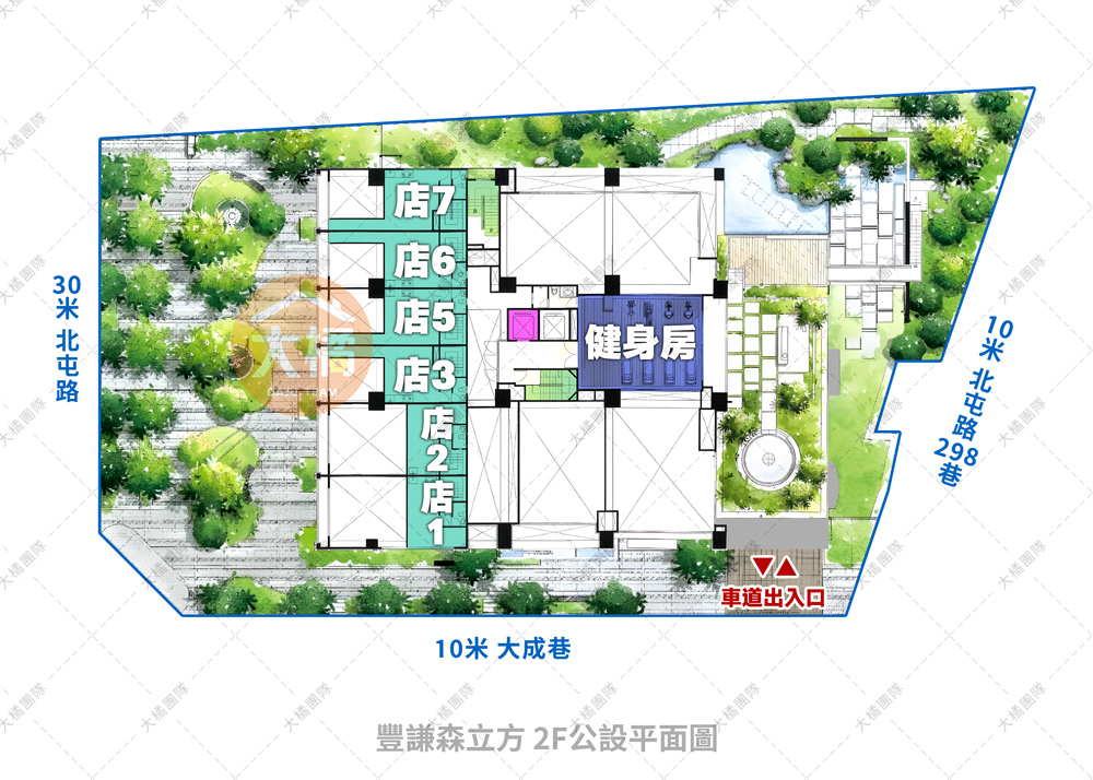 豐謙森立方-2F公設平面圖