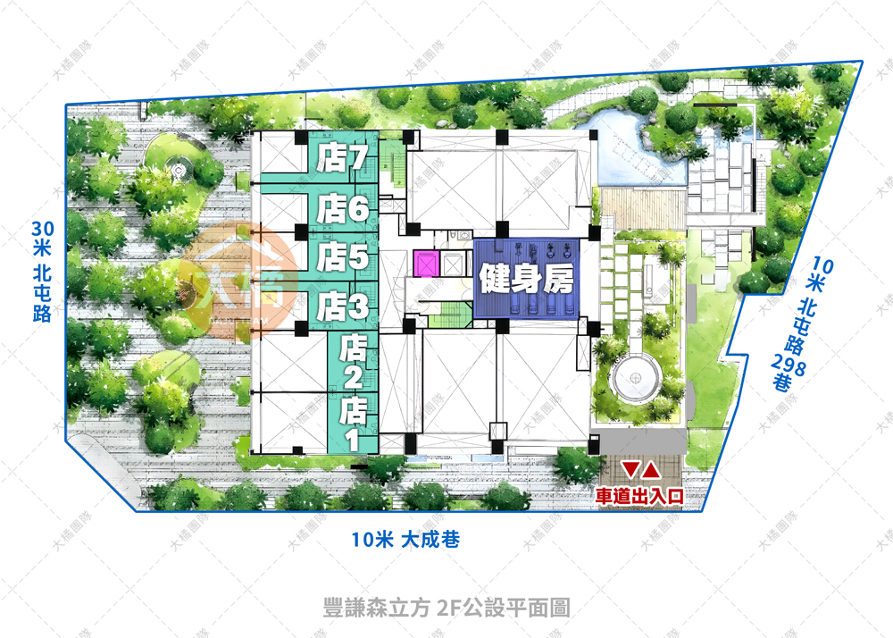 豐謙森立方-2F公設平面圖