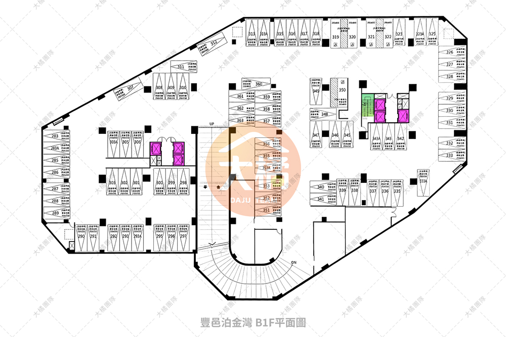 豐邑泊金灣-B1F平面配置圖