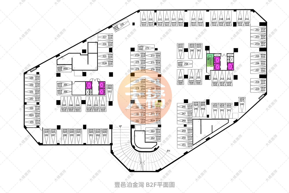 豐邑泊金灣-B2F平面配置圖