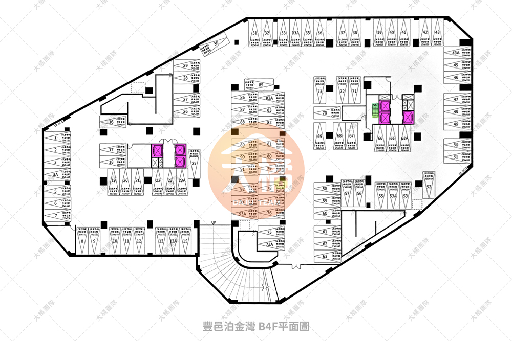 豐邑泊金灣-B4F平面配置圖