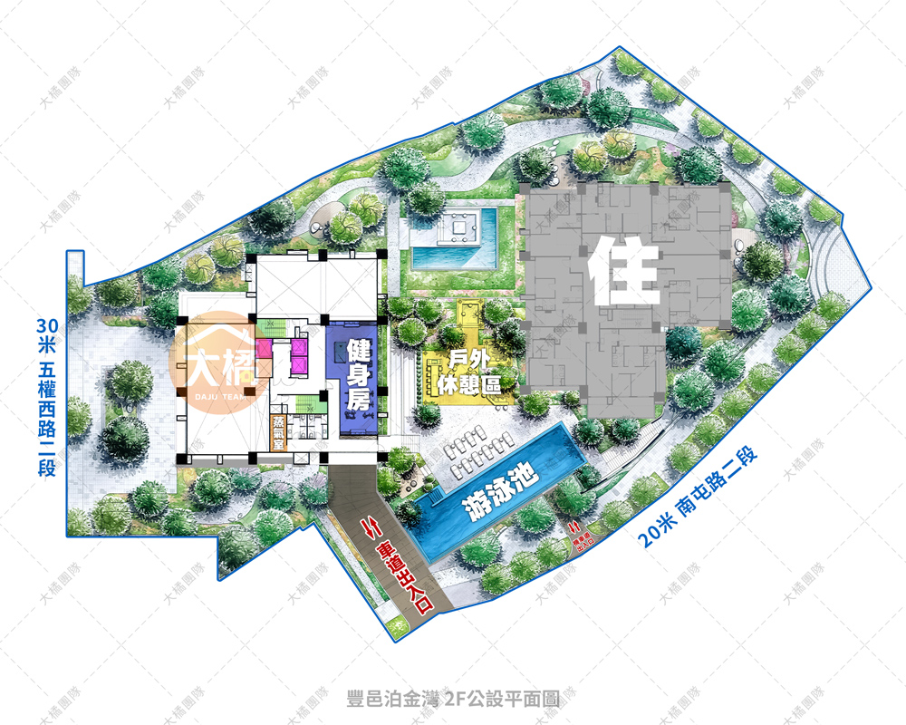 豐邑泊金灣-2F公設平面圖