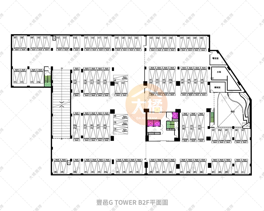 豐邑G TOWER-B1F平面配置圖