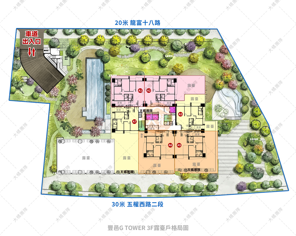 豐邑G TOWER-3F格局平面圖