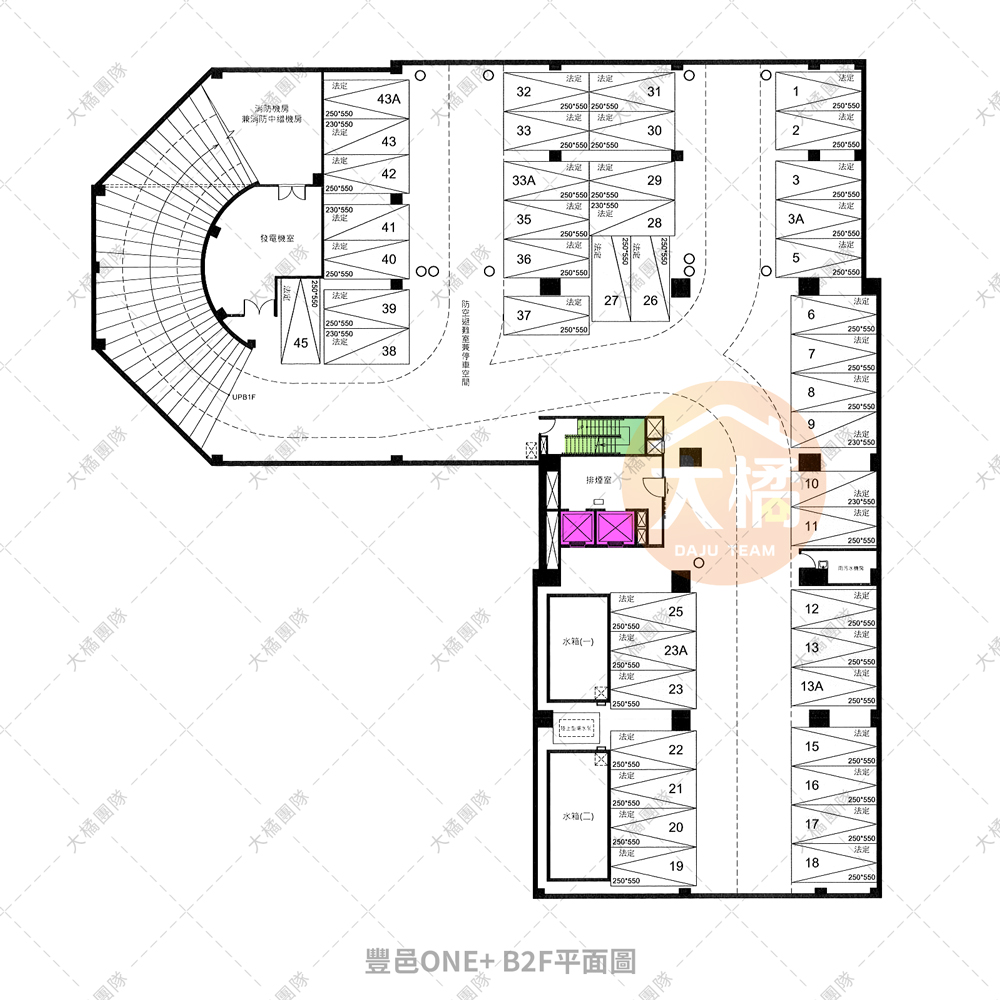 豐邑ONE+-B2F平面配置圖