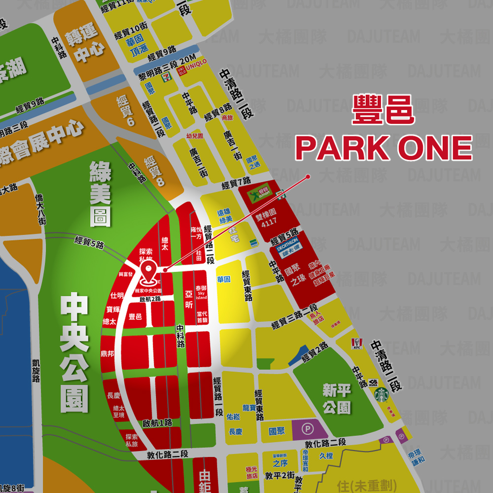 豐邑PARK ONE-位置圖