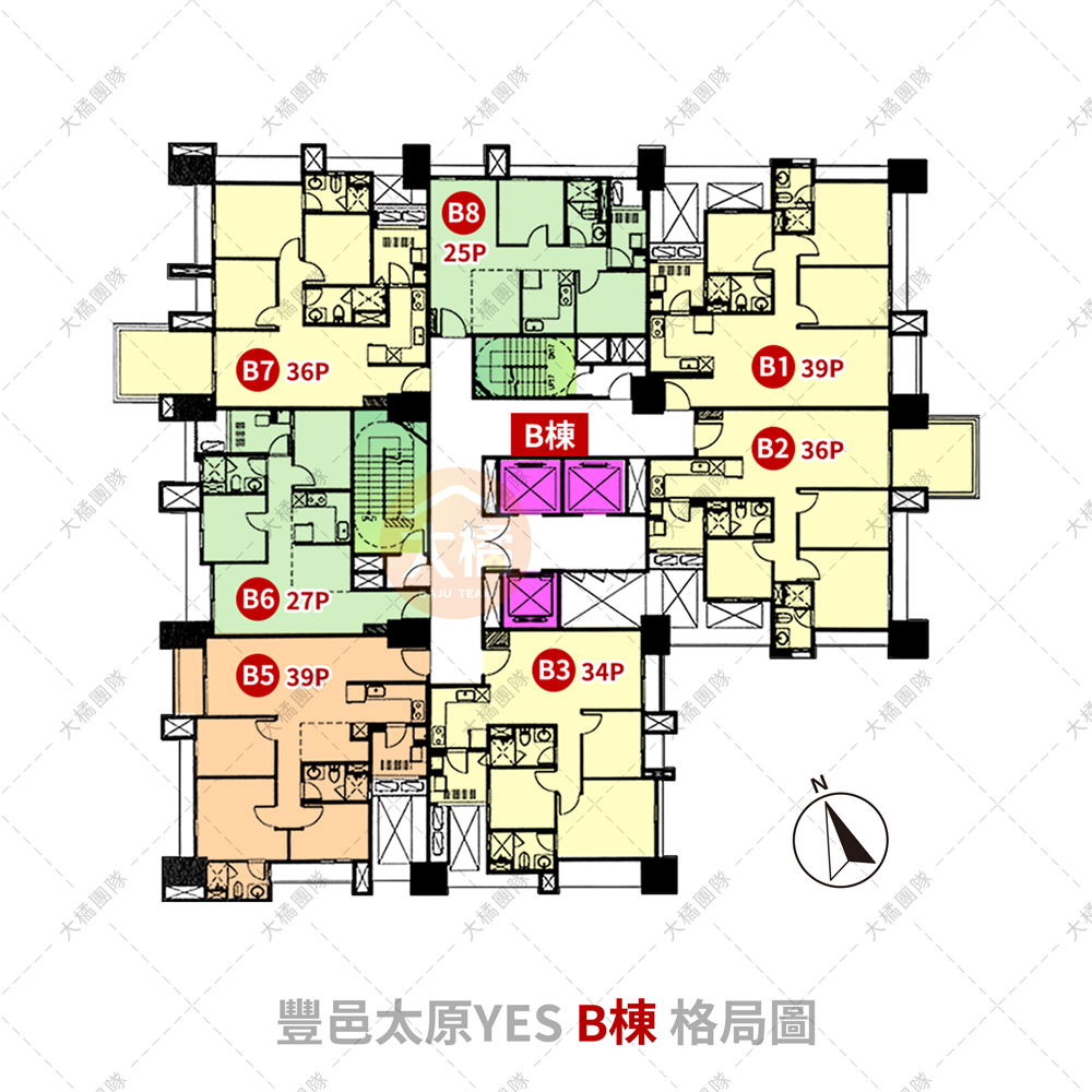 豐邑太原YES-B棟格局圖