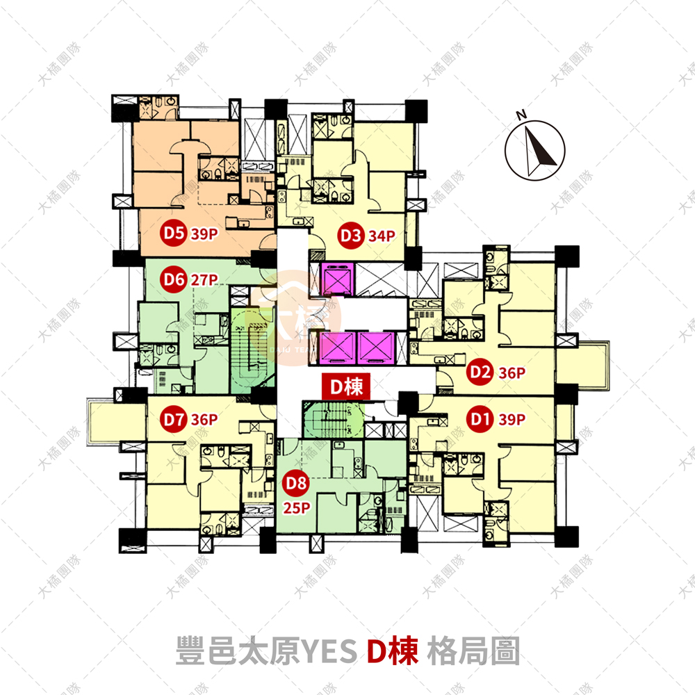 豐邑太原YES-D棟格局圖