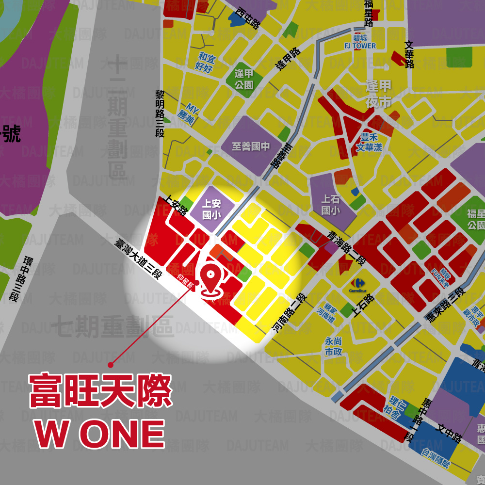 富旺天際W ONE-位置圖