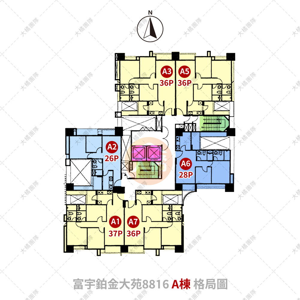 富宇鉑金大苑8816-A棟格局圖