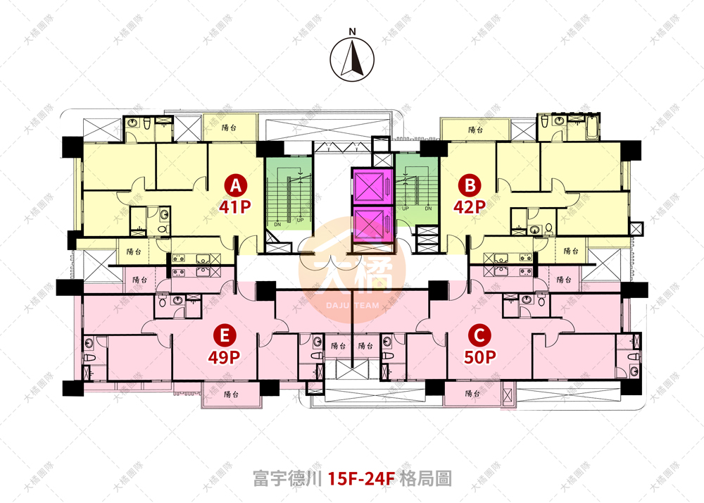 富宇德川-格局圖 15-24樓