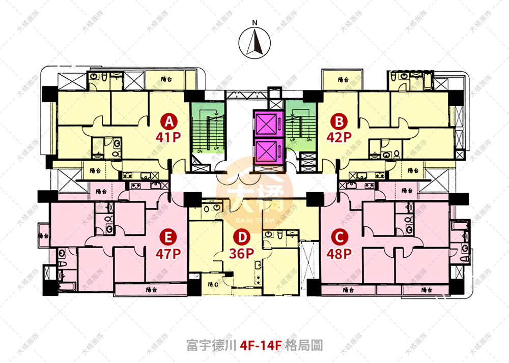 富宇德川-格局圖 4-14樓