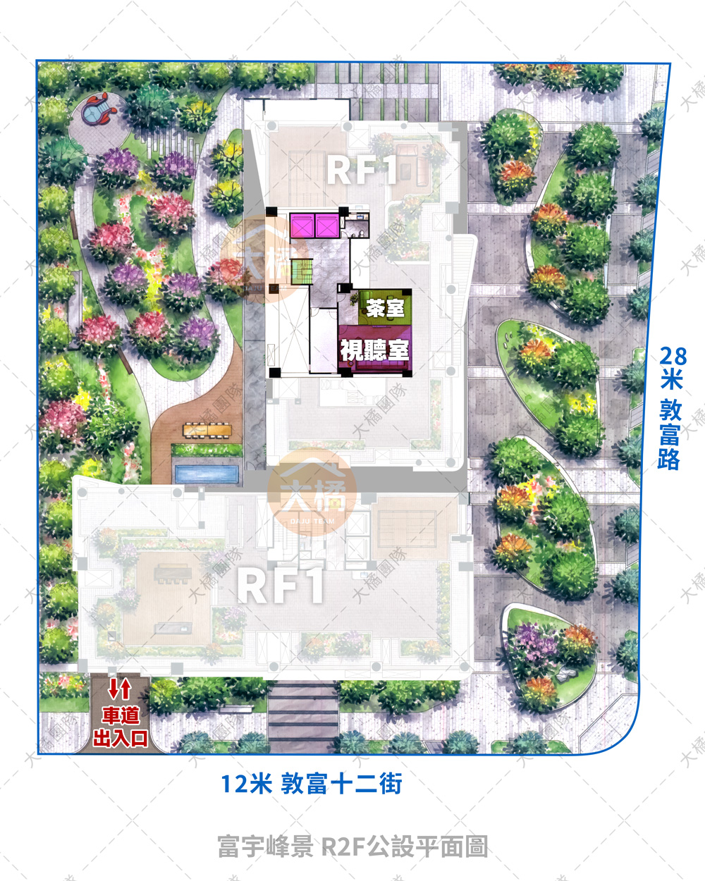 富宇峰景-R2F公設平面圖