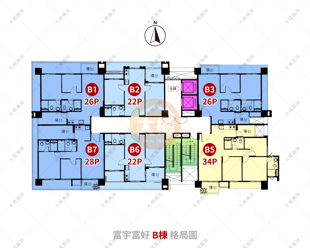 富宇富好-B棟格局圖