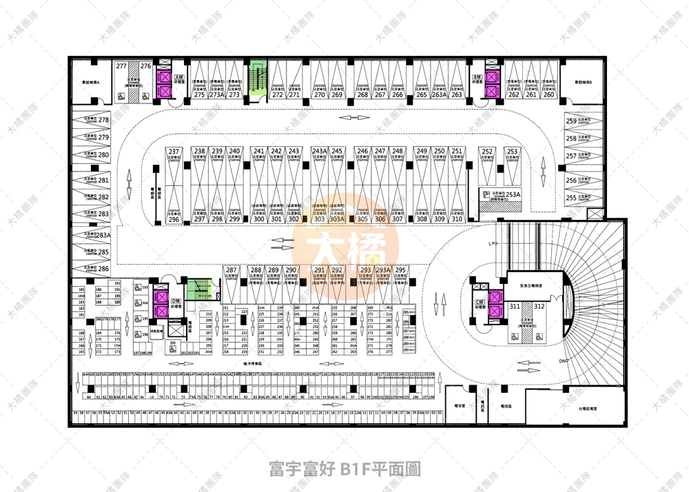 富宇富好-B1F平面配置