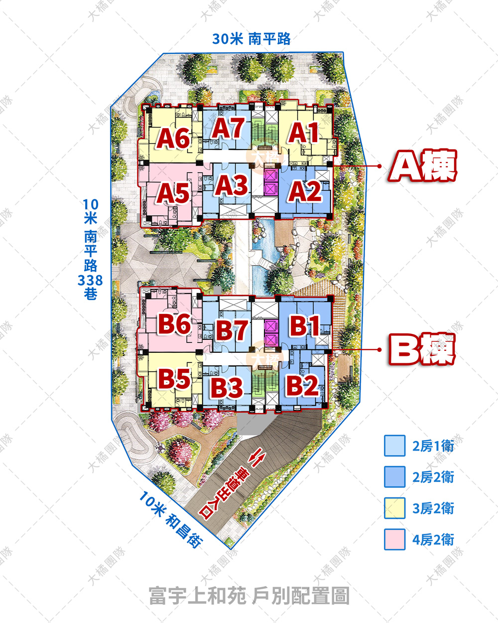 富宇上和苑-戶別配置圖